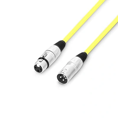Imagen de Adam Hall Cables 3 STAR MMF 0100 YEL Cable de micrófono XLR hembra a macho, 1 m, color amarillo