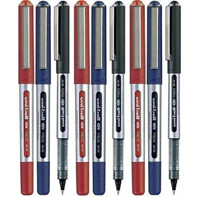 Imagen de Uni Ball UB 150 Colores Surtidos (9 Pack) Ojo Micro Bolígrafo 0.5mm (3 Of Cada Color Rojo Negro Azul 9 Bolígrafos)