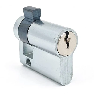 Imagen de geba DIN18252 Cilindro perfilado de aluminio para interruptor llave Geba, con núcleo latón, ajuste la hebilla cierre 0, no ajustable, longitud del cilindro: 40 mm, incluye 3 llaves