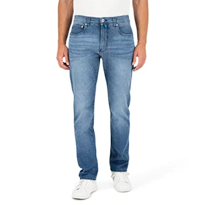 Imagen de Pierre Cardin 5 Pocket Lyon Tapered Jeans, Blue Used Buffies, 34W x 34L para Hombre