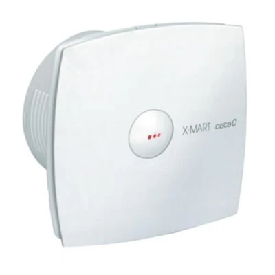 Imagen de Cata X Mart 10 Matic T Ventilador con Sistema de Extracción Perimetral Timer y Luz Piloto Funcionamiento Ancho 15 cm Potencia 15W Color Blanco