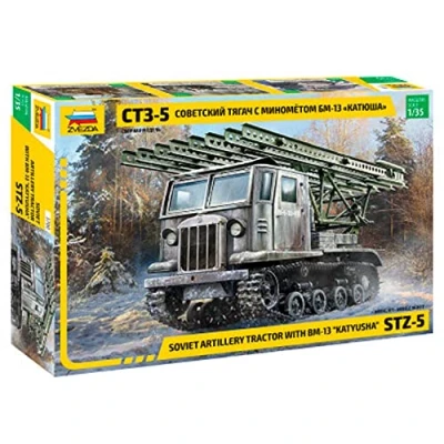 Imagen de Zvezda American,Army 3700 STZ 5 with BM 13 Katyusha, Escala 1/35, Plastic Model Kit, Youth Large / 11 (ZS3700)
