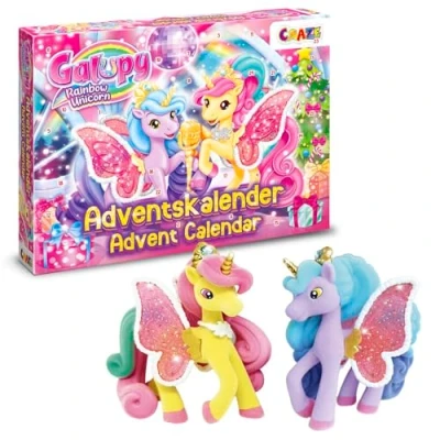 Imagen de CRAZE Calendario de Adviento Galupy RAINBOW para Niñas y Niños Navidad Unicornio con Figuras exclusivas