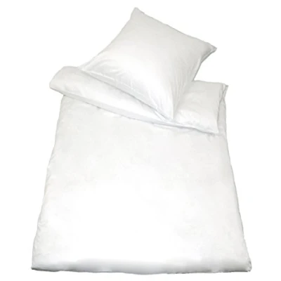 Imagen de Kinzler de algodón satén Ropa Cama/Uni Fundas cojín, Blanco, 155/200 + 1x80/80