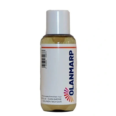 Imagen de Olanmarp detergente suave para lana concentrado líquido lana, Angora, alpaca, plumón, mohair (100 ml, sin red de lavado)