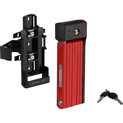 Imagen de ABUS Bordo uGrip 5700K SH Candado plegable con soporte para bicicleta barras de 5 mm grosor Nivel seguridad 7 100 cm Rojo