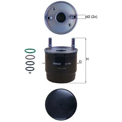 Imagen de MAHLE ORIGINAL KL 1002D Filtro Combustible de tubería 10 9,9 KIA: Rio 4, Stonic Hatchback