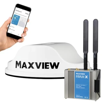 Imagen de Maxview Roam X MXL051 Sistema de Antena WiFi 5G Ready para Internet en Movimiento, Color Blanco