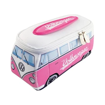 Imagen de BRISA VW Collection Volkswagen Bolsa de Neopreno Universal cosmético sartículos tocador T1 Camper Bus (Sello/Pink/Grande)