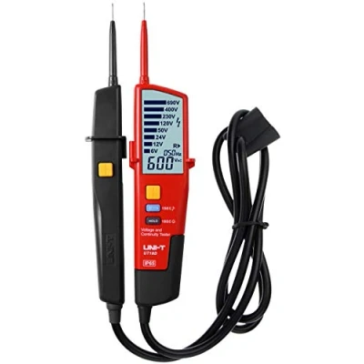 Imagen de UNI T UT18D Comprobador de Voltaje y Continuidad, Multifunción Impermeable Medidor Digital Voltímetro AC DC Tester 12V 690V Rango Automático Pantallas LCD