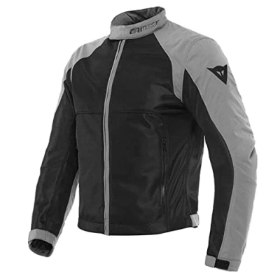 Imagen de Dainese Sevilla Air Tex Jacket, Chaqueta Moto Hombre de Verano, Transpirable y Ligera, Cazadora con Malla Perforada para una Máxima Libertad Movimientos, Negro/Gris