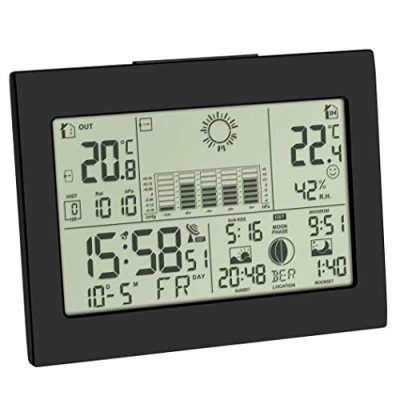 Imagen de TFA Dostmann 35.1155.01 Estación meteorológica Digital con Sensor Remoto, 16,8 x 13,6 6,4 cm, Negro
