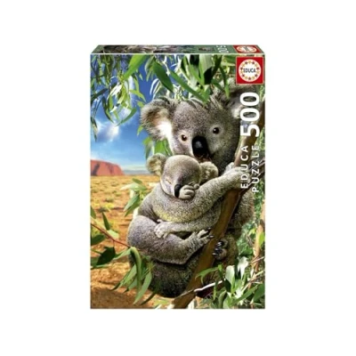 Imagen de Educa Puzzle de 500 Piezas para Adultos Mamá y Bebé Koala. Incluye Pegamento Fix Puzzle. Medida una Vez montado: 46 x 34 cm. A Partir 11 años (18999)