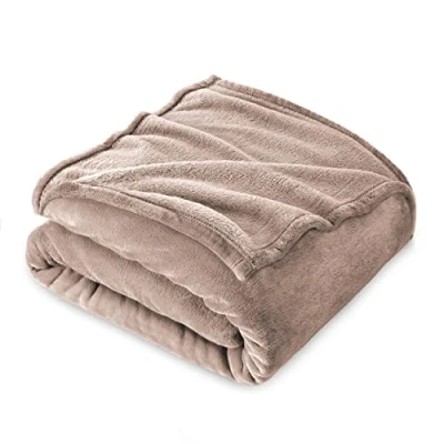 Imagen de FARFALLAROSSA Mantas para Sofa Grande, Manta Polar Franela Extra Suave,Beige 130 x 160 cm,para Toda Estación