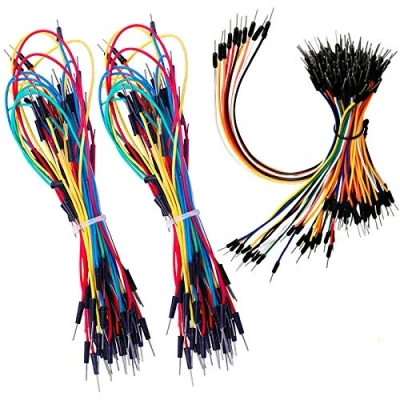 Imagen de HUAZIZ 195Piezas Jumper Cable, Alambres Flexibles de Puente para Tableros Soldadura Sin 4 Different Lengths Male to Arduino Breadboard