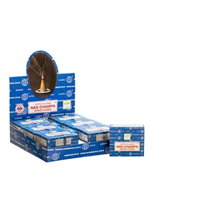 Imagen de Dg Exodif Incienso Nag Champa Dhoop Cones Satya Juego de 12 cajas