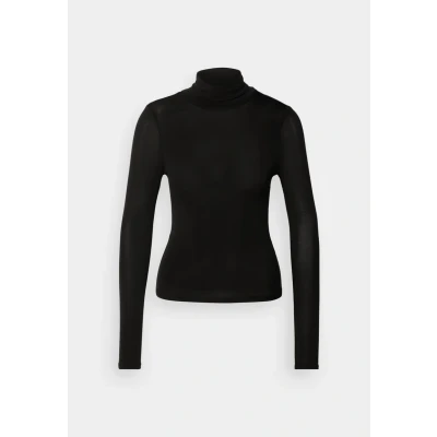 Imagen de Scotch &amp; Soda CORE ROLL UP NECK LONG Sleeve Camiseta de manga larga, Mujer, Talla: XS, Black