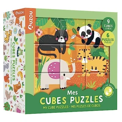 Imagen de Auzou Editions Español Mi Puzzle Cubo de Animales adorables (1)