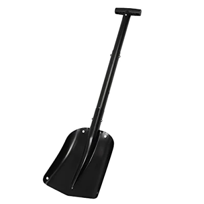 Imagen de ValueHall Pala de Nieve Desmontable Plegable Quitanieves Aleación Aluminio Avalancha Bolsa Transporte Portátil para Jardín Coche V7C08 (Negro)