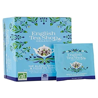 Imagen de English Tea Shop té blanco orgánico, arándanos y flores de saúco, súper