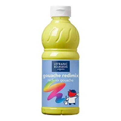 Imagen de Lefranc &amp; Bourgeois Educación, Gouache líquida Redimix, témperas para niños, 1L rillo Limon, Pinturas niños y Manualidades