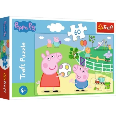Imagen de Trefl 60 Piezas, para niños a Partir de 4 años Puzzle, Color Jugando con Amigos, Peppa Pig, Spaß mit Freunden