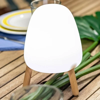 Imagen de newgarden Lámpara de Mesa LED Portátil con Batería USB Recargable. Luz Cálida, Altura 20 cm y Resistencia IP43. Control Táctil Hasta Horas Uso. Hecha en España