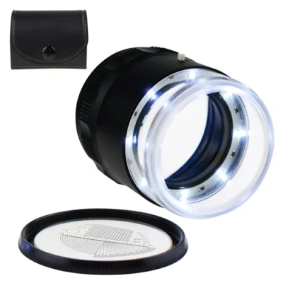 Imagen de Lupa de Joyero 10X, Iluminada 25MM con Ojo Enfocada Led para Gemas, óPtica Textil, Bordado