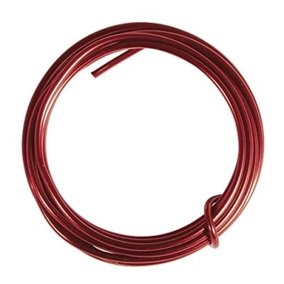Imagen de Rayher 2405818 Alambre de Aluminio, Extremadamente formbar, 2 mm Ã ¸ SB, diseño m, Color Rojo