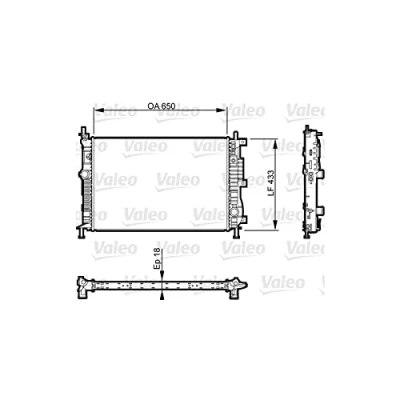 Imagen de VALEO 735555 Radiador, refrigeración del motor Aluminio 650 433 18 Aletas unidas mecánicamente PEUGEOT: 308 SW 2, II Hatchback