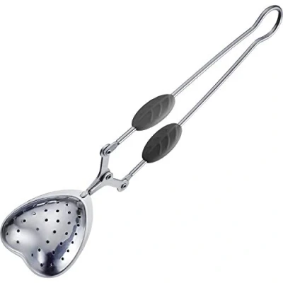 Imagen de Westmark Cuchara para Servir té con Forma de corazón, Asas Silicona, Acero Inoxidable 18/8 y Longitud 17,5 cm, 15812270