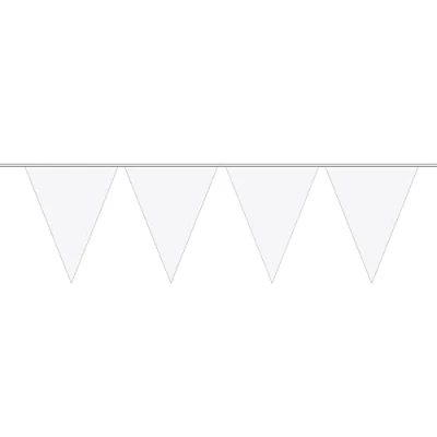 Imagen de Creative Guirnalda para fiestas de 10 m y 15 banderas, color blanco (22621)