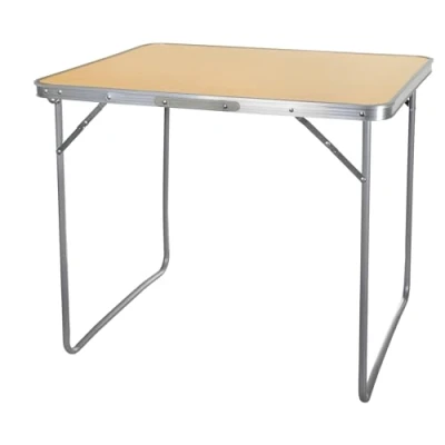 Imagen de HERSIG Mesa Plegable Aluminio Auxiliar Color Madera 80x60x70cm
