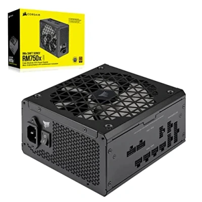 Imagen de Corsair RM750x SHIFT Fuente de alimentación ATX e interfaz lateral totalmente modulares Compatible con 3.0 y PCIe 5.0 Modo Ventilador a Cero RPM Eficiencia 80 PLUS Gold Negro