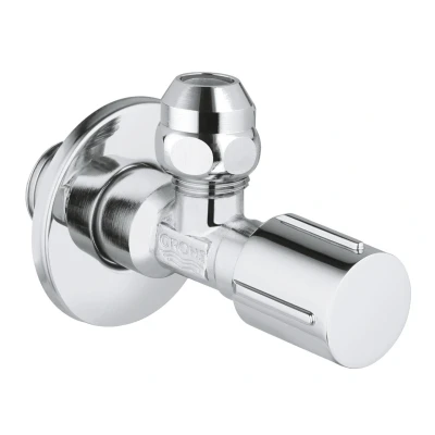 Imagen de Grohe Llave de corte 1/2&quot;, con Rosetón metálico 55 mm, Mando ergonómico metálico, Rosca conexión optimizada para un mejor agarre, (Ref. 22037000)