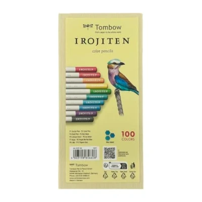 Imagen de Tombow Set de 10 Lápices Colores Premium Para Adultos con Pálidos dibujo profesional Perfecto Degradados y Texturas IROJITEN Volumen 1