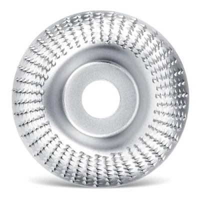 Imagen de Discos abrasivos de madera para amoladora angular (diámetro 125 mm x 22,2 mm), herramientas carpintería tallar y lijar madera, blanda, dura (plata)