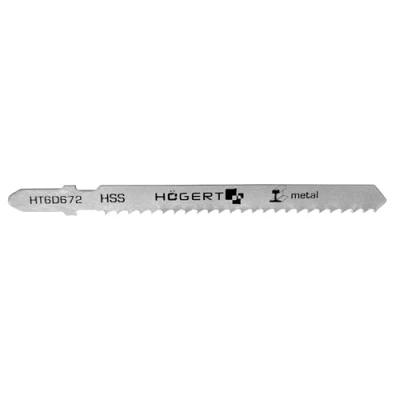 Imagen de Högert Technik 5 hojas de sierra calar para corte metal Longitud total: 100 mm 8 TPI acero HSS Hoja el mecanizado materiales metálicos, acero, aluminio y