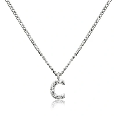 Imagen de GD GOOD.designs EST. 2015 Cadena con letras de plata para señoras I Collar respetuoso la piel colgante inicial acero inoxidable plata. (C)