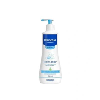 Imagen de Mustela Hydra bebé Leche Corporal 750 ml, válvula dosificadora, Negro