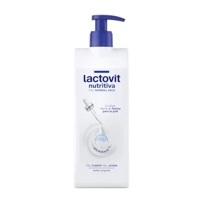 Imagen de Lactovit Leche Corporal con Protein Calcium y Manteca de Karité, para Pieles Normales Secas, Nutritiva, Delicado Sofisticado, 400 Mililitros
