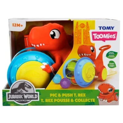 Imagen de Rocco Giocattoli Toomies Early Childhood Jurassic World Pic&amp;Push T Rex, Multicolor