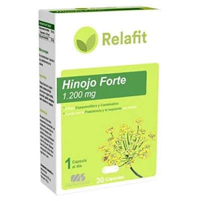 Imagen de Hinojo Forte 1.200 mg 30 Cápsulas Relafit Laboratorios MS Suministro para 1 mes Facilita la digestión y expulsión de gases