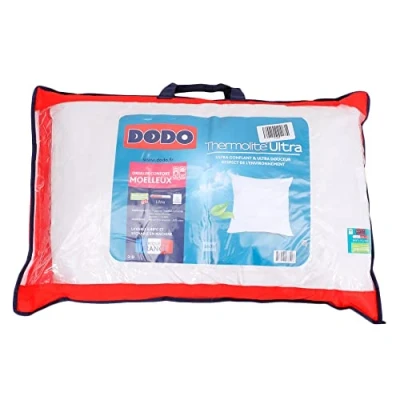 Imagen de Dodo Almohada, 100% poliéster Thermolite Ultra Fibra Hueca siliconada certificada Ecolabel, Blanco, 1 Unidad (Paquete de 1)