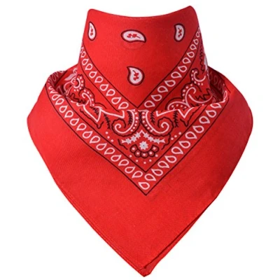 Imagen de Miobo Bandana, pañuelo para cabeza y cuello, 100% algodón, talla única, 55 x cm, Paisley Red, 55x55cm