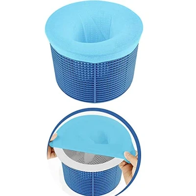 Imagen de XIANXIAN 5 calcetines de piscina para skimmer red, reutilizables, cesta skimmer, filtro piscina, superficie, elimina la escoria