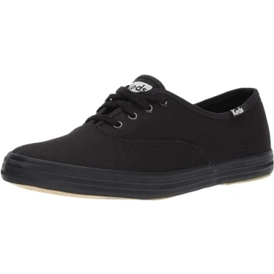 Imagen de Keds Zapato Champion con Cordones de Lona, Zapatillas Deportivas Mujer, Negro, 36 EU Ancho