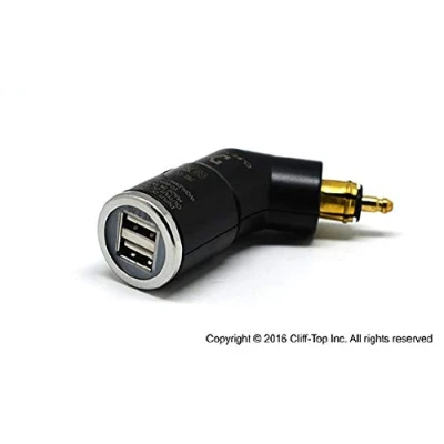 Imagen de Cliff Top Cargador USB DIN (Hella) De 4,6 amp. Motocicleta (en ángulo), Compatible con Motocicletas BMW