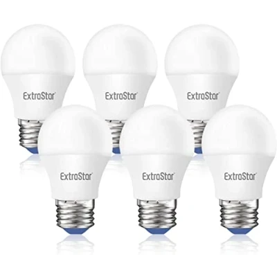Imagen de EXTRASTAR Bombillas LED 6W E27 G45, 510 Lúmen, Luz Cálida 3000K, Equivalente a 48W Bombilla Halógena, No Regulable, 6Pcs