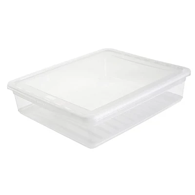 Imagen de keeeper Caja de almacenamiento con tapa y sistema deslizante, 39 x 33,5 9 cm, l, Cornelia, transparente